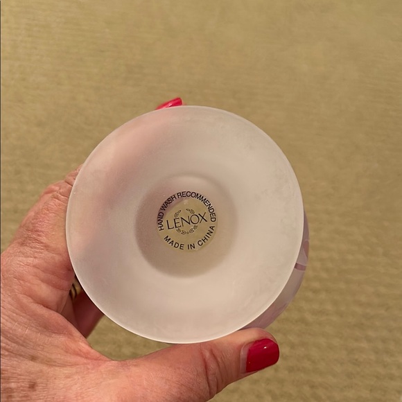 Lenox Crystal Lavender Butterflies Votives, set of 2.  Never used - Picture 3 of 10